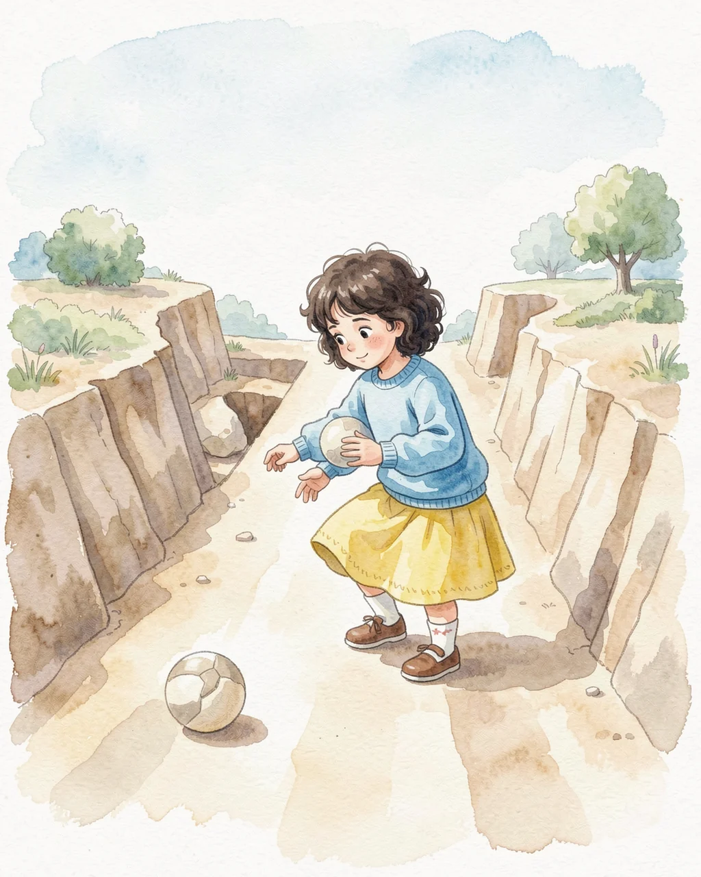 Illustration for page 4 of “Мяч, который хочет друга”