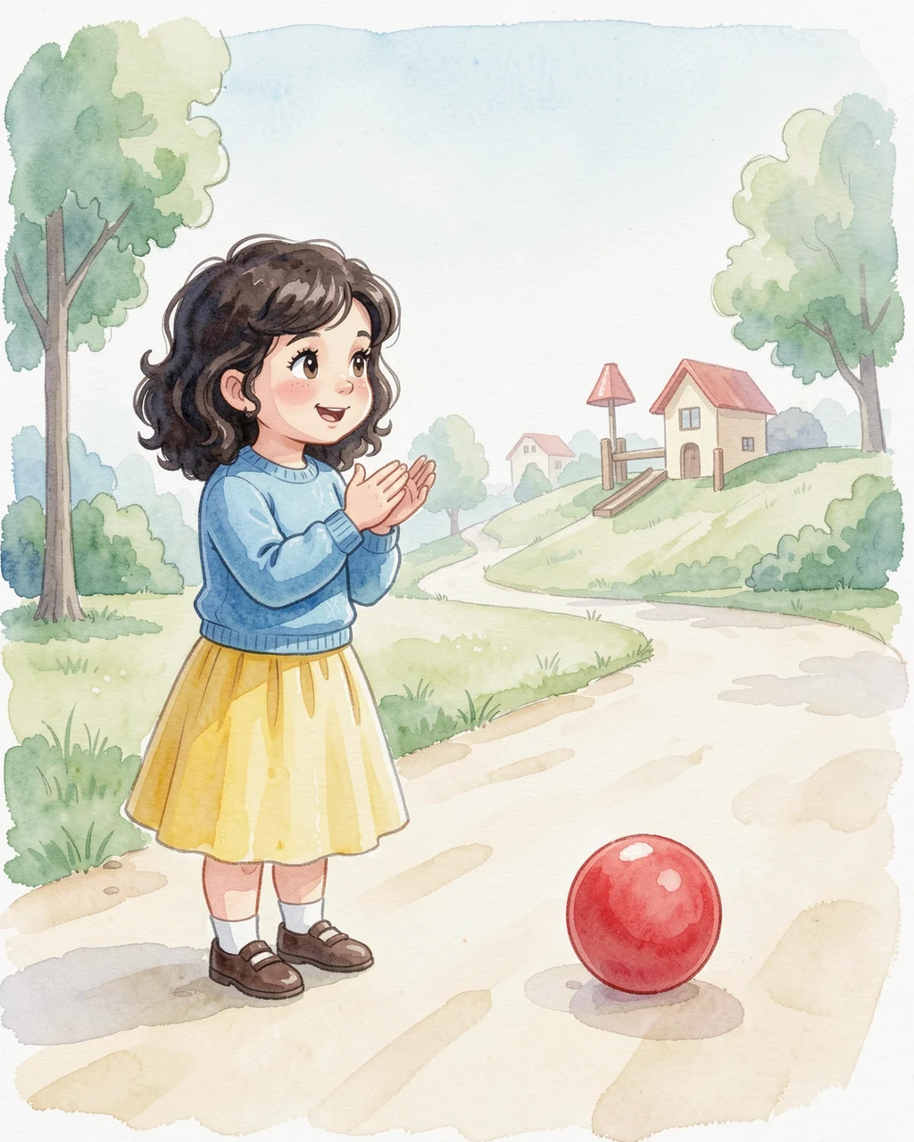 Illustration for page 5 of “Мяч, который хочет друга”