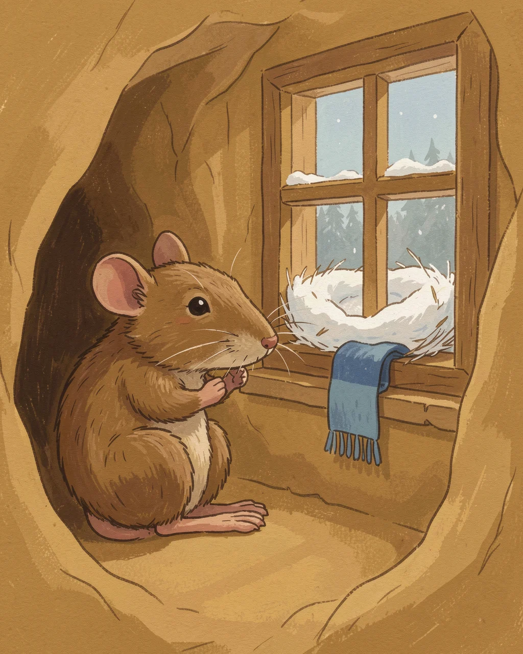 Illustration for page 5 of “Silver-Whiskered Thistle”