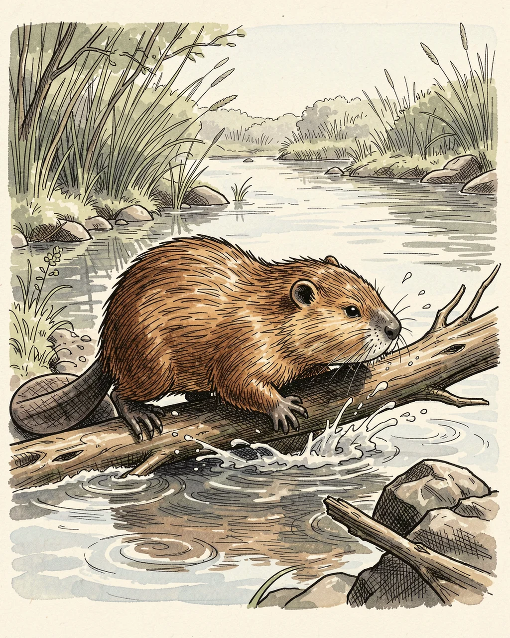 Illustration for page 1 of “What Held Back the River?”