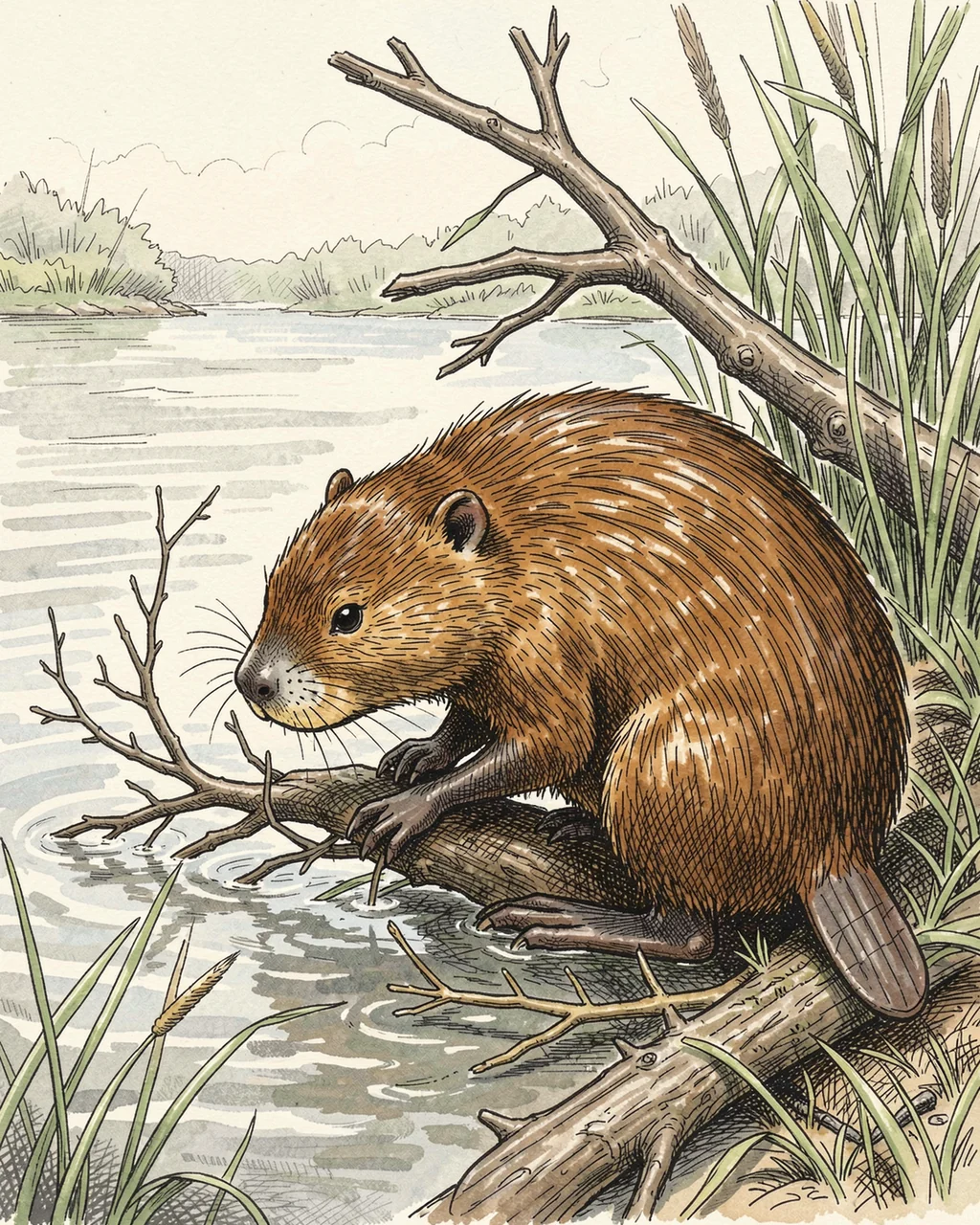 Illustration for page 4 of “What Held Back the River?”