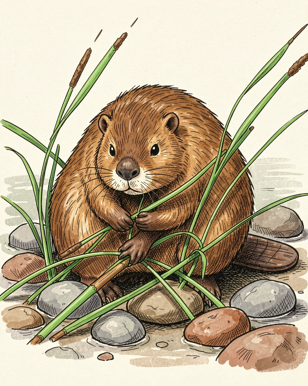 Illustration for page 5 of “What Held Back the River?”