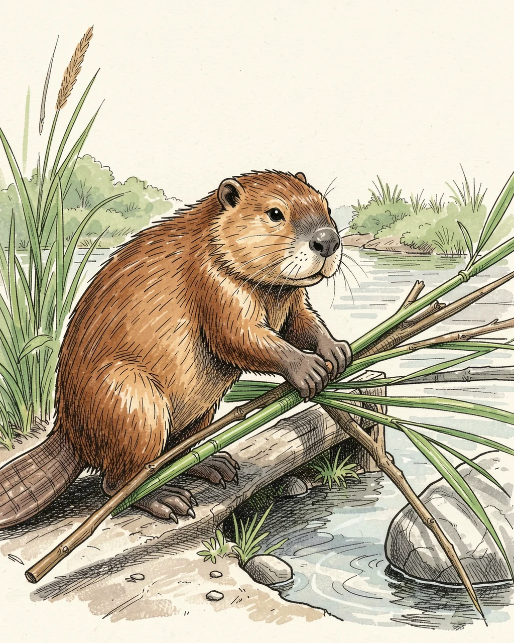 Illustration for page 7 of “What Held Back the River?”