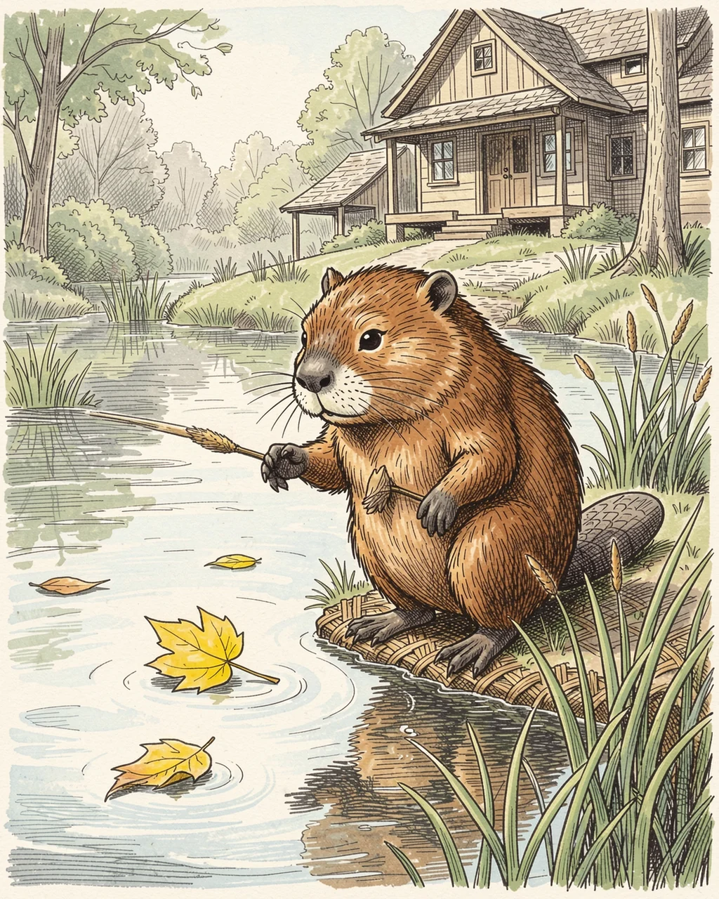 Illustration for page 8 of “What Held Back the River?”