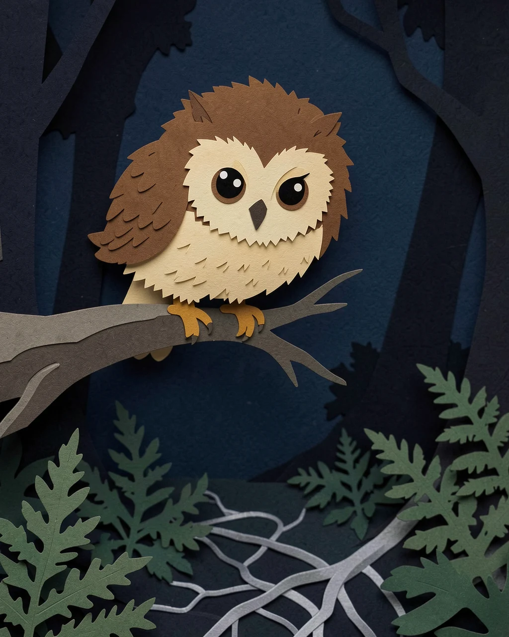 Иллюстрация к странице 2 сказки «The Owlet Who Feared Air»