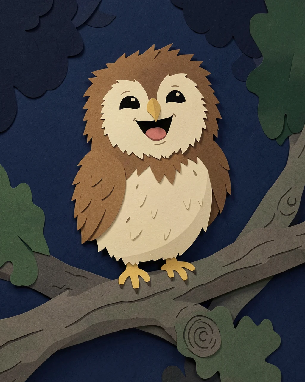 Иллюстрация к странице 4 сказки «The Owlet Who Feared Air»