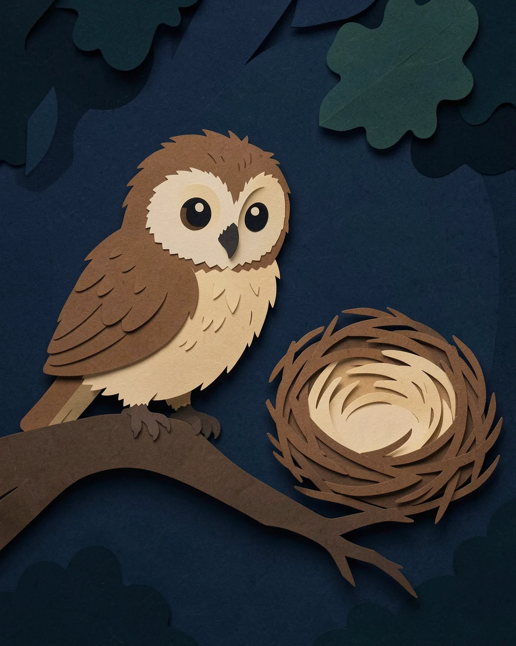 Иллюстрация к странице 5 сказки «The Owlet Who Feared Air»