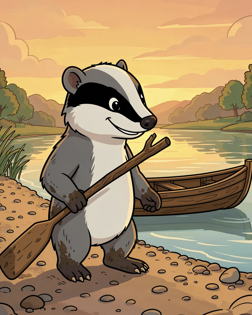 Illustration for page 7 of “Two Rafts by the Pond”