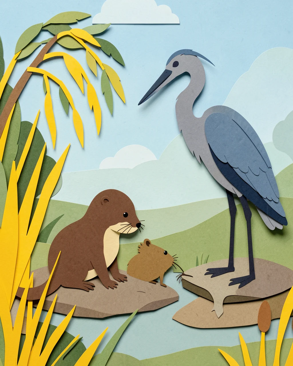 Иллюстрация к странице 5 сказки «Mabel Maps the Riverbank»