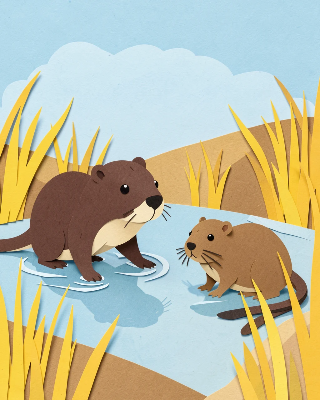 Иллюстрация к странице 7 сказки «Mabel Maps the Riverbank»