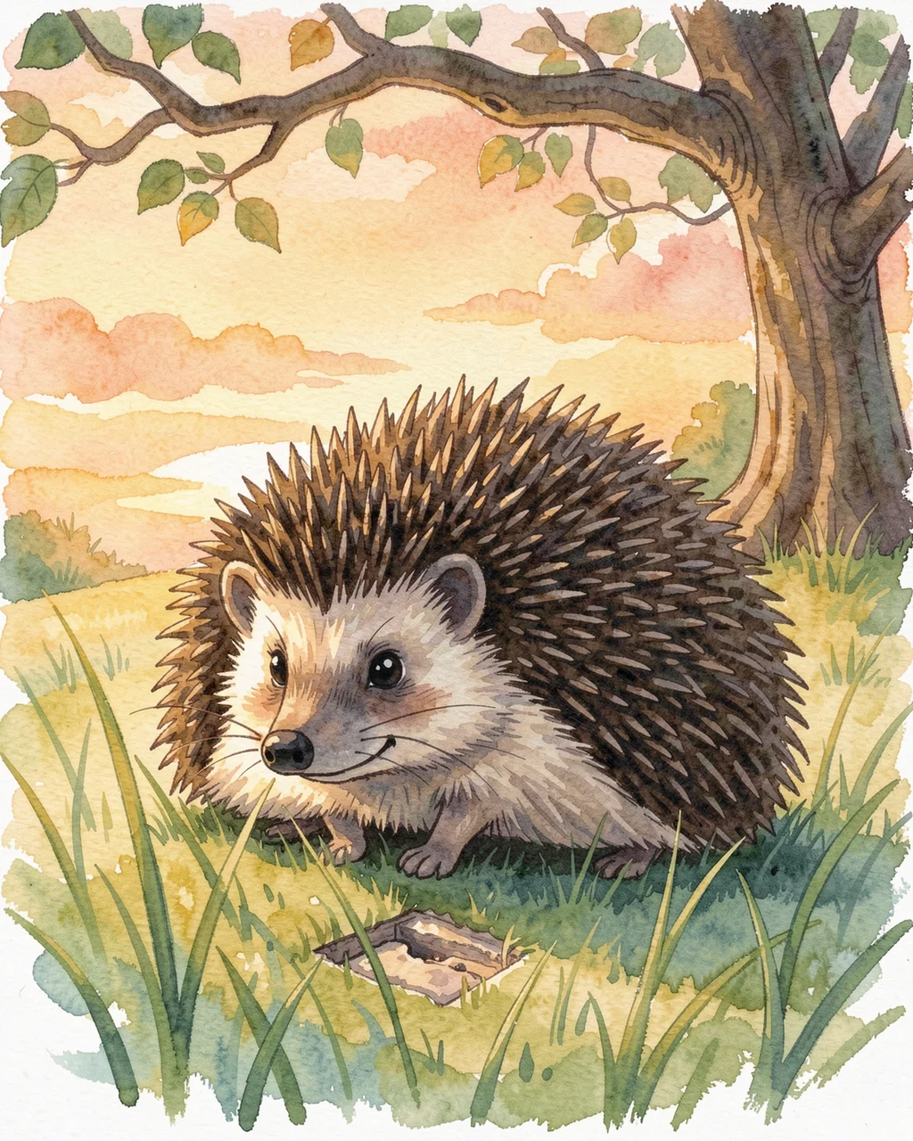 Illustration for page 4 of “Пух вспоминает яблоню”