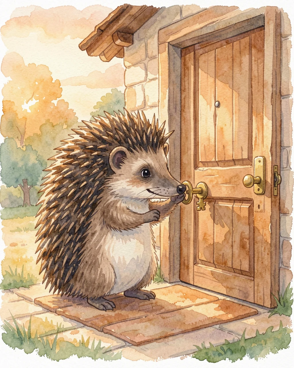 Illustration for page 5 of “Пух вспоминает яблоню”