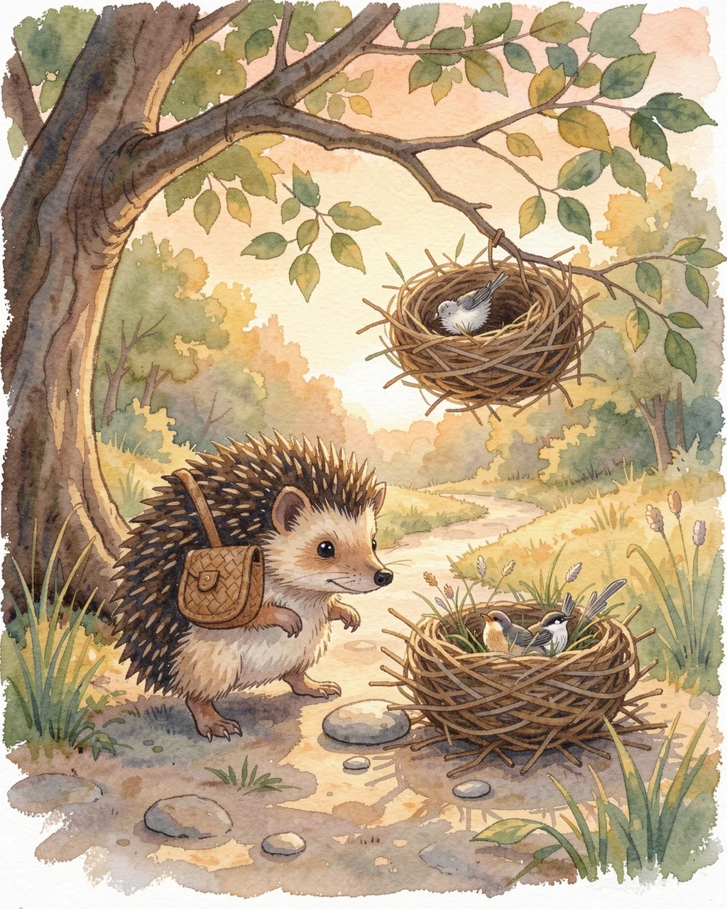 Illustration for page 3 of “На ветке над тропинкой”