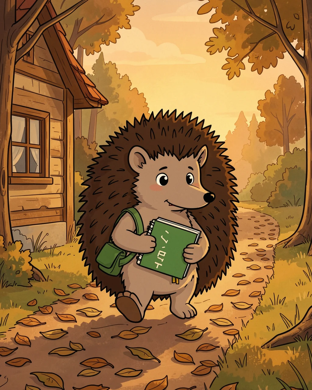 Illustration for page 1 of “У ростка под листьями”