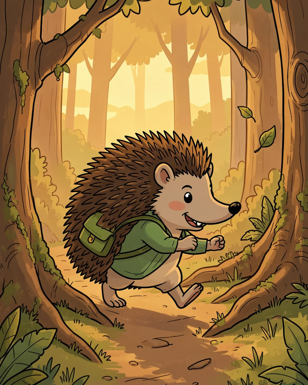 Illustration for page 2 of “У ростка под листьями”