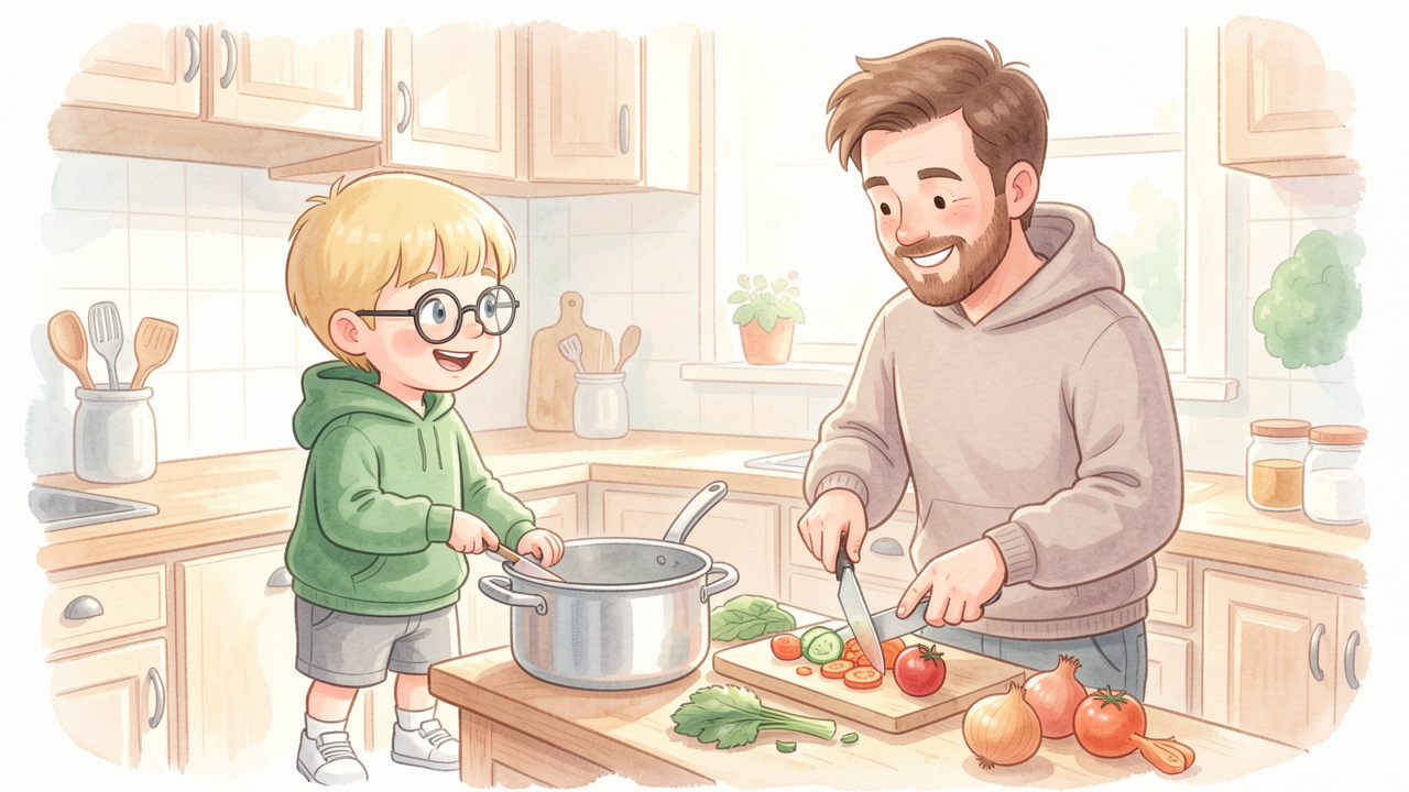 Митя на кухне