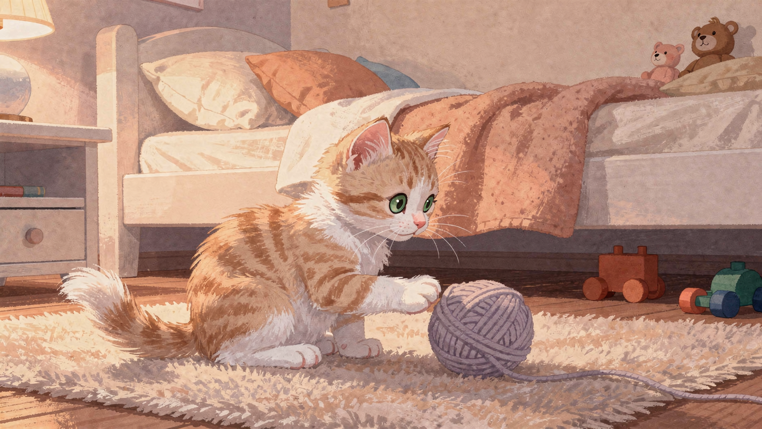 Котёнок Мурка и потерянный клубок