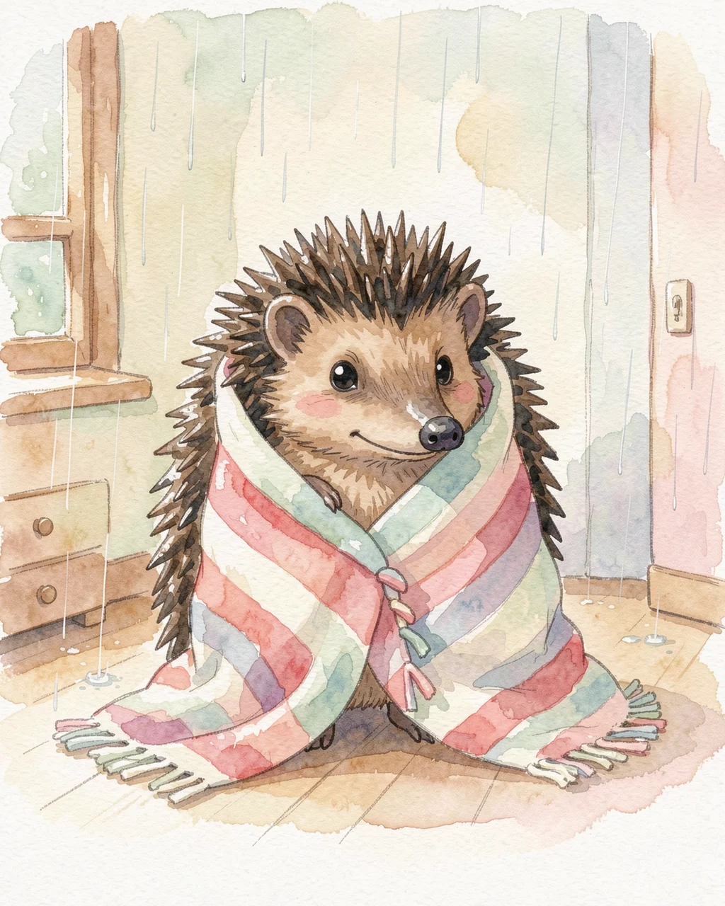 Illustration for page 1 of “The Silver-Nosed Hedgehog”
