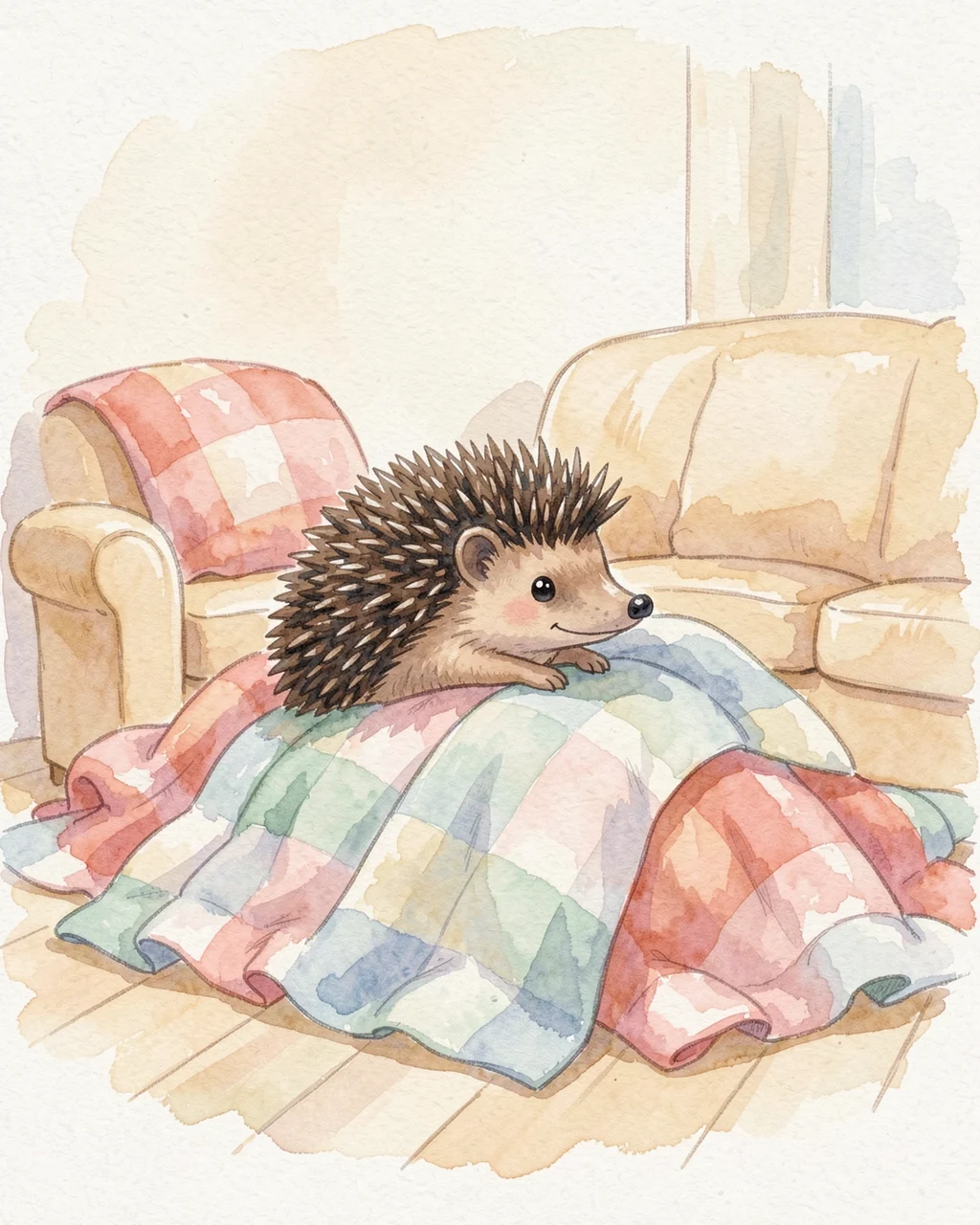 Illustration for page 2 of “The Silver-Nosed Hedgehog”