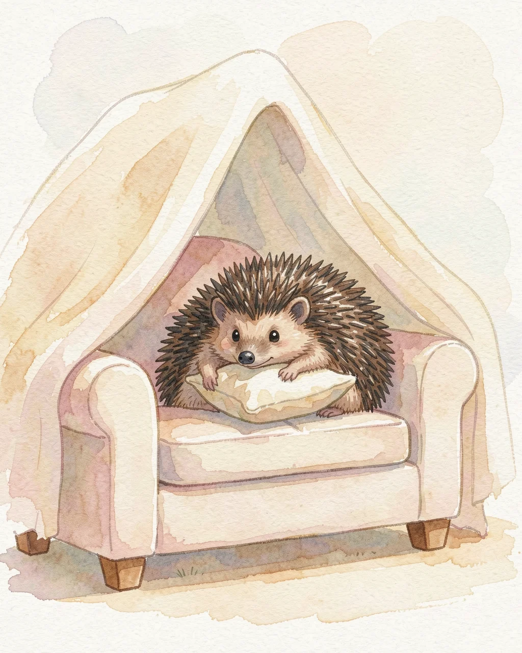 Illustration for page 3 of “The Silver-Nosed Hedgehog”