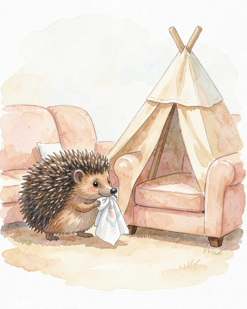 Illustration for page 5 of “The Silver-Nosed Hedgehog”