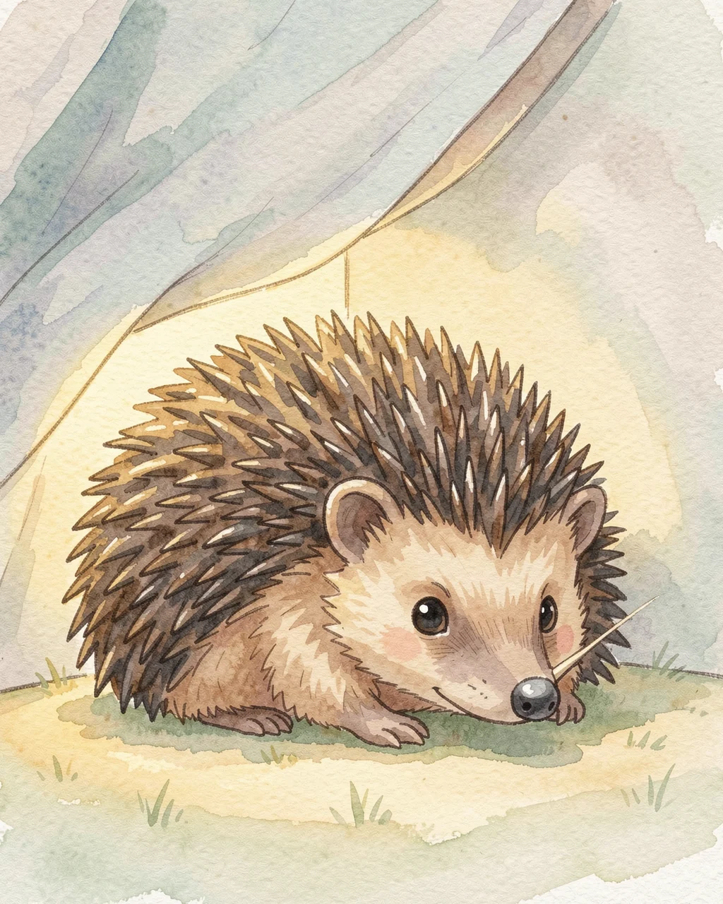 Illustration for page 7 of “The Silver-Nosed Hedgehog”