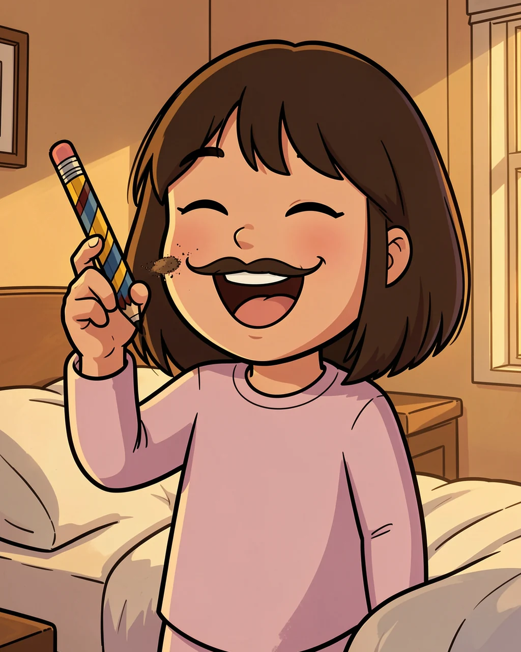 Illustration for page 3 of “The Picture Book Learned Hello”