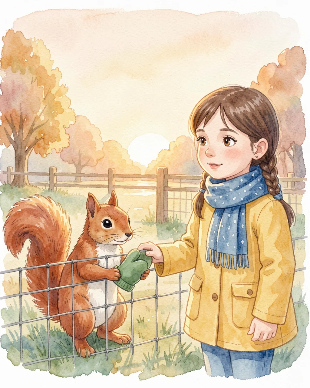 Illustration for page 5 of “Whose Mitten Waits Here?”