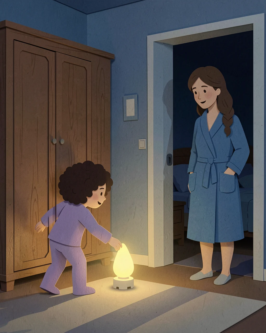 Illustration for page 5 of “Nora Makes a Goodnight Circle”