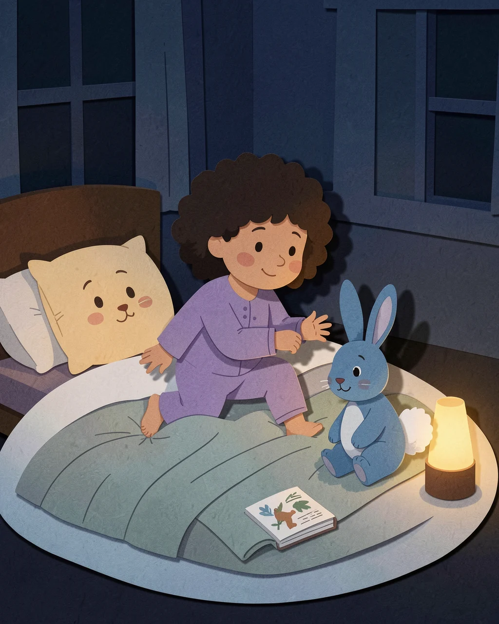 Illustration for page 7 of “Nora Makes a Goodnight Circle”